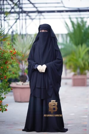 মালিহা ফুল সেট (বোরকা+ হিজাব + নিকাব) Maliha Full Set (Borka + Hijab + Niqab)